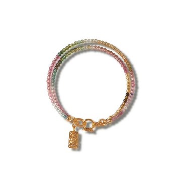 【巴黎精品】現貨+預購 925純銀手鍊碧璽手串女手珠平安擋煞防小人轉運淨化招財開運-鍍18K金度母方牌a1ha68