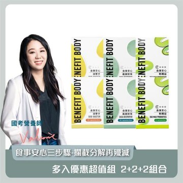 【WORTH 沃爾司生技】食事安心超強組-油擊2盒+截澱2盒+輕纖2盒(共6盒) (油脂+澱粉+輕纖)