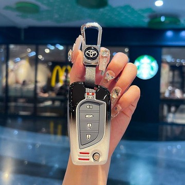 免運🛒適用於豐田卡羅拉鑰匙套雷凌銳放摺疊銳志榮放車漢蘭達扣威蘭達殼