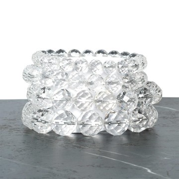 極品鑽切角度天然白水晶手珠 8mm 10mm 12mm 14mm