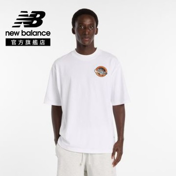 【New Balance】運動要塞藝術插畫短袖上衣_男性_白色_MT61A8TGWT