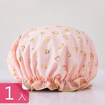 荷生活-雙層強力防水浴帽 輕量化彈力鬆緊防油帽氣味EVA浴帽-1入