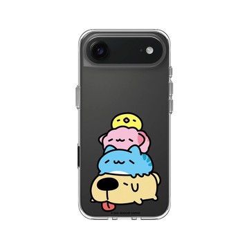 iPhone Air Clear Case（相機按鈕） 透明 - 貓貓蟲咖波 Bugcat Capoo - 咖波好朋友趴趴睡