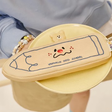 Vanwalk 出走 可愛笑臉鉛筆造型收納包 K387  可愛鉛筆黃色  1個