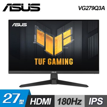 【ASUS 華碩】TUF Gaming VG279Q3A 27型 180hz 電競螢幕