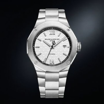 Baume & Mercier 名士 Riviera系列 經典十二邊形時尚機械錶 開學換新季 送禮推薦-白x黑/42mm M0A10829