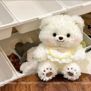 限時瘋搶模式🔥 免運🐻憨憨小熊玩偶 絨毛娃娃 睡覺抱枕 療癒禮物 女生生日禮物 附圍兜