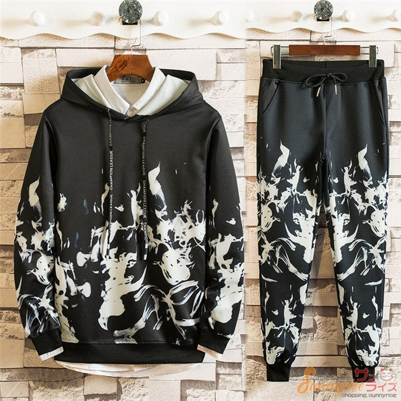 上下セット メンズ ジャージ 長袖 セットアップ 春秋 おしゃれ フード付き 長袖パーカー パンツ 学生 カジュアル 秋新作 通販 Lineポイント最大0 5 Get Lineショッピング