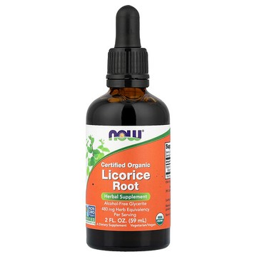 NOW Foods, 有機認可甘草根，2 液量盎司（59 毫升）