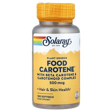 Solaray, 食物類胡蘿卜素™，500 微克，100 粒軟膠囊