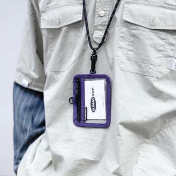油畫系列卡套 旅行公交校園工作證工牌 掛脖卡套 葡萄紫