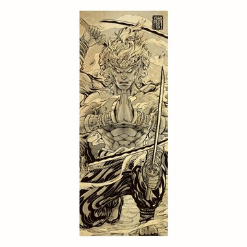 日本面料，帆布面料，阿修羅印花，無框