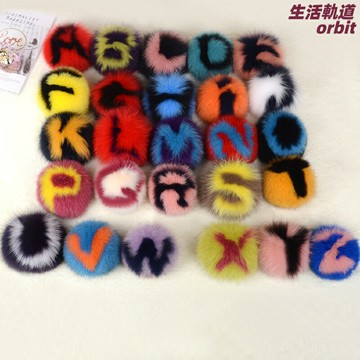 【整皮狐狸毛】鑰匙扣 包包掛件 毛球掛飾 飾品 掛件 鑰匙鏈 字母球 皮草掛件 手工縫製 輕奢質感 送禮佳品
