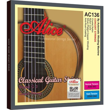 小叮噹的店 Alice AC136-N 古典吉他弦 演奏用弦 高級尼龍弦 紙盒 AC136