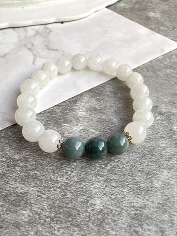 心忱-天然翡翠 白玉 手串