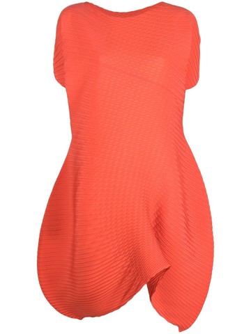 Issey Miyake - Concretion Pleats pleated dress - women - Polyester - 2 - Red