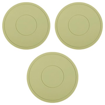 小麥購物 雙面矽膠隔熱墊 G755 50g  條紋款 青草綠  3個