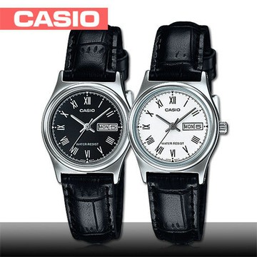 【CASIO 卡西歐】送禮首選-簡約造型皮革女錶_鏡面3x2.5cm(LTP-V006L)