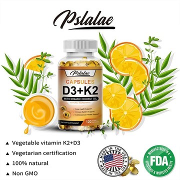 Pslalae 2合1維生素D3➕K2，含有機椰子油🧉 - 60/120粒膠囊 美國製造