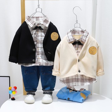 男寶寶春秋套裝7七8八9九10個月6嬰兒秋季衣服1周歲女童5分體秋裝
