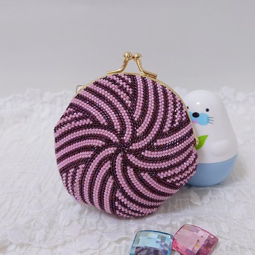 鞠球口金珠包 DIY 材料包 編織/鉤針/口金珠包/零錢包/小零錢包
