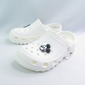 Disney 迪士尼 122105WHT 米奇 男女 花園鞋 EVA 涼鞋 拖鞋 台灣製 白【iSport愛運動】