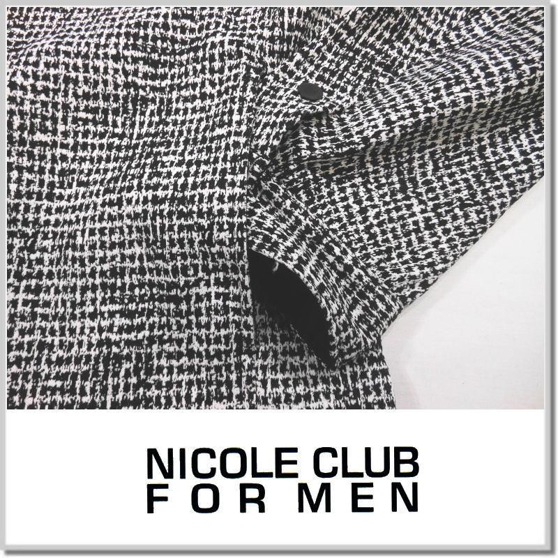 ニコルクラブフォーメン NICOLE CLUB FOR MEN 地柄スタンドブルゾン