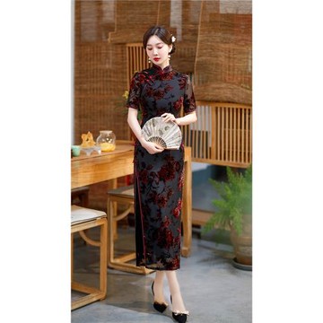 復古旗袍高級感2025年新款改良年輕款氣質高端高貴優雅連衣裙女夏