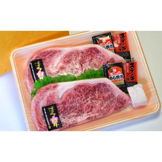 ふるさと納税 福岡県 朝倉市 牛肉 ロース ステーキ A5〜A4 博多和牛 200g×2枚計400g ソース 塩胡椒付 化粧箱入 配送不可 離島