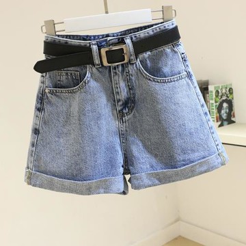 網紅韓版辣妹a字薄款牛仔短褲