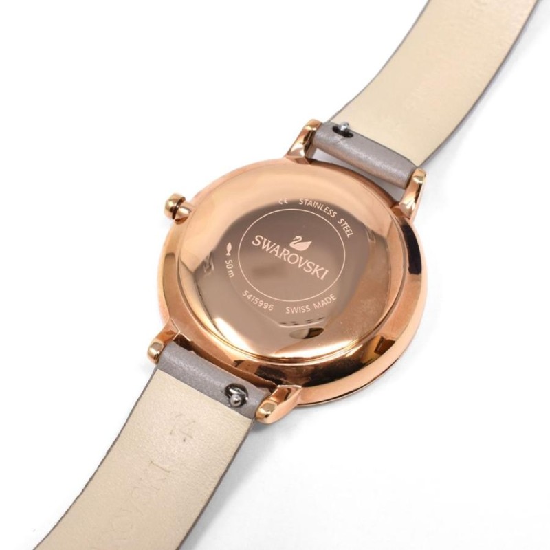 腕時計(アナログ)クリスタル レイク レディース腕時計 シルバー×クリスタル文字盤