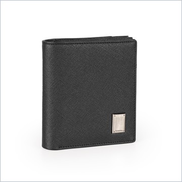 Cross 十字紋真皮扣式零錢短夾[N-632-CR-M]