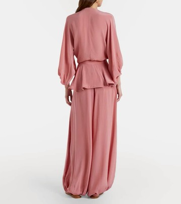 Adriana Degreas Solid Peplum balloon pants