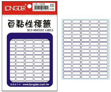 【史代新文具】龍德LONGDER LD-1309 藍框 標籤貼紙/自黏標籤 800P