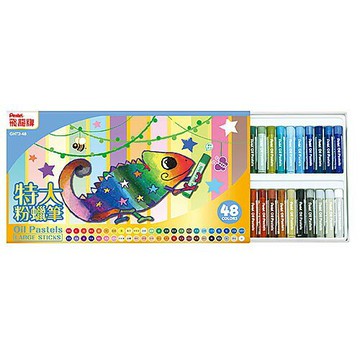 【角落文房】Pentel 飛龍 GHT2 48色 變色龍 特大粉蠟筆48色