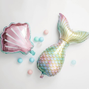 造型氣球 美人魚氣球 貝殼氣球 城堡氣球 公主系列氣球 女寶寶生日造型氣球