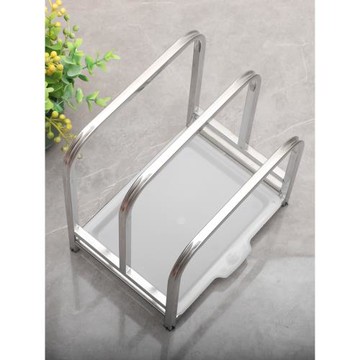 特厚不銹鋼菜板放置架刀架案板架臺面菜墩刀架一體收納置物鍋蓋架