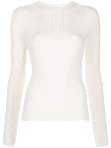 Lanvin - long-sleeve knitted top - women - Cashmere/Silk/Virgin Wool - L - White