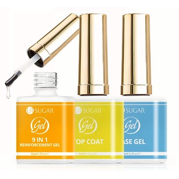 UR SUGAR 15ml 功能膠 9 合 1 加固建構膠 底膠 封層 功能性紫外線凝膠 美甲 美甲設計