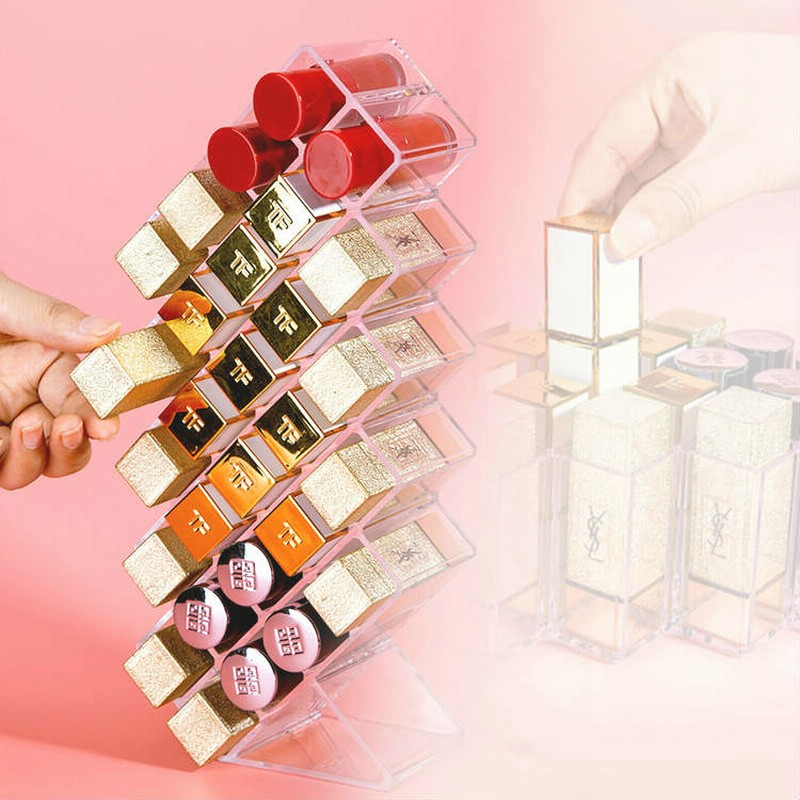 メイクボックス 化粧品 箱 リップ収納 口紅収納 収納 ドレッサー お手入れ 可愛い 便利 小物 クリアオシャレ ドレッシー ゴージャス グッズ 綺麗 エレガント 道具 生活備品 ケア お洒落 Sns映え メイク 掃除 ママ 楽しい シンプル 記念日 Aea27a 1 Size 1 Color 即納