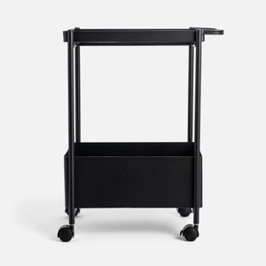 PALETTE鐵製烤漆附把手邊几推車 瑪瑙黑