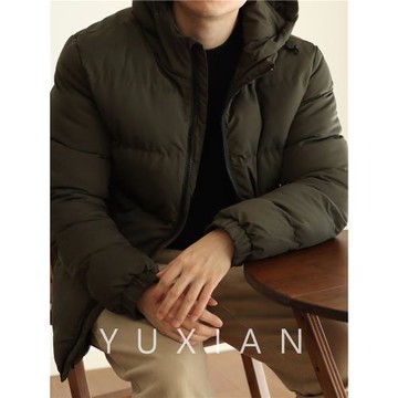 【高端商務通勤】冬季連帽棉服防寒服外套面包服加厚外套棉衣男士