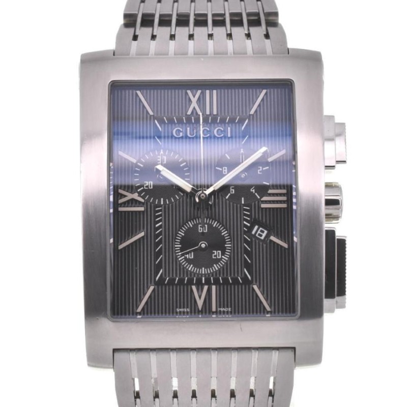 △ ☆良品【GUCCI】グッチ 8600M Gメトロ クロノグラフ SS クォーツ  