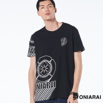 鬼洗 BLUE WAY – 潮流鬼洗疊字LOGO短TEE(黑)