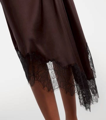 Staud Sonoma lace-trimmed silk-blend midi dress