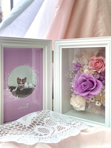 【相框寶盒】永生花玫瑰潔白相框寶盒 可客製 母親節禮物