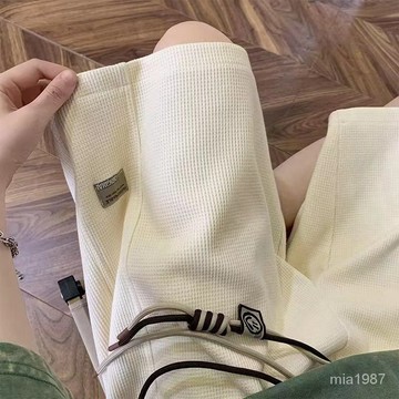 【優選好物】華夫格短褲男士夏季潮牌寬鬆男款中褲美式運動男生時尚休閒五分褲 FKZK