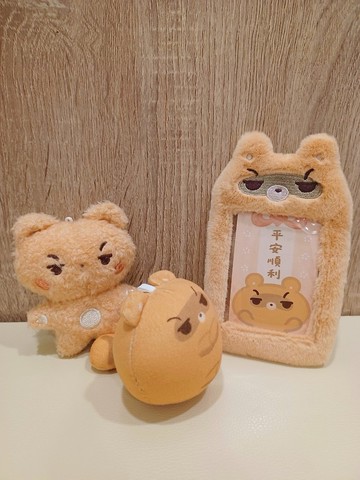 爆爆熊周邊 - 絨毛吊飾/糰子吊飾/絨毛造型卡套