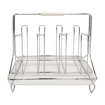 DAY&DAY 日日家居 杯子架 附滴水盤 304不鏽鋼  銀色  1個