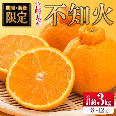 ふるさと納税 宮崎県 ◇宮崎県産 不知火(しらぬい) 約3kg(8〜12玉入)